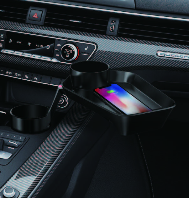 CUPLUS2 Car Cupholder & tray with wireless charger