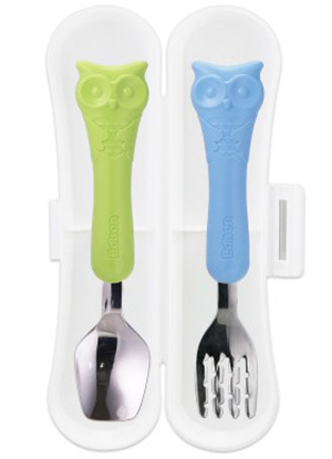  Edison - Silicone Spoon & Fork Case Set for Baby